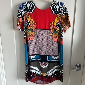 Multi-color shirt dress